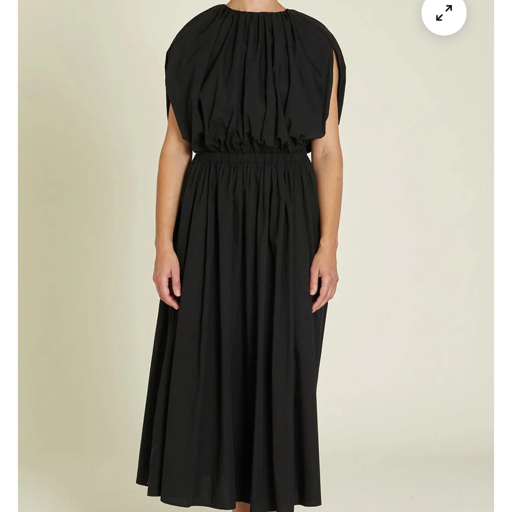 Black Crane Organic Cotton Shell Dress | Black, Nwt